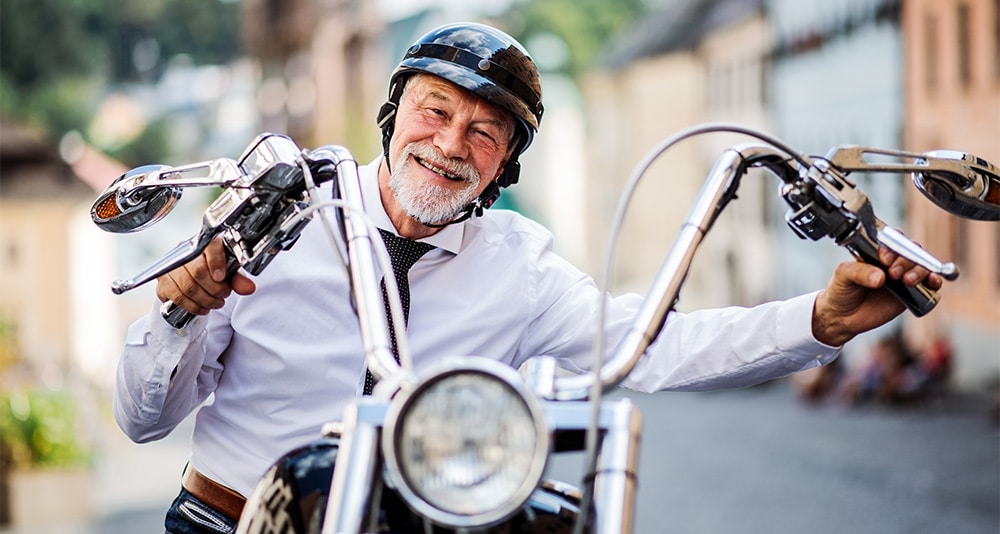 Motorradfahren mit Grauer Star